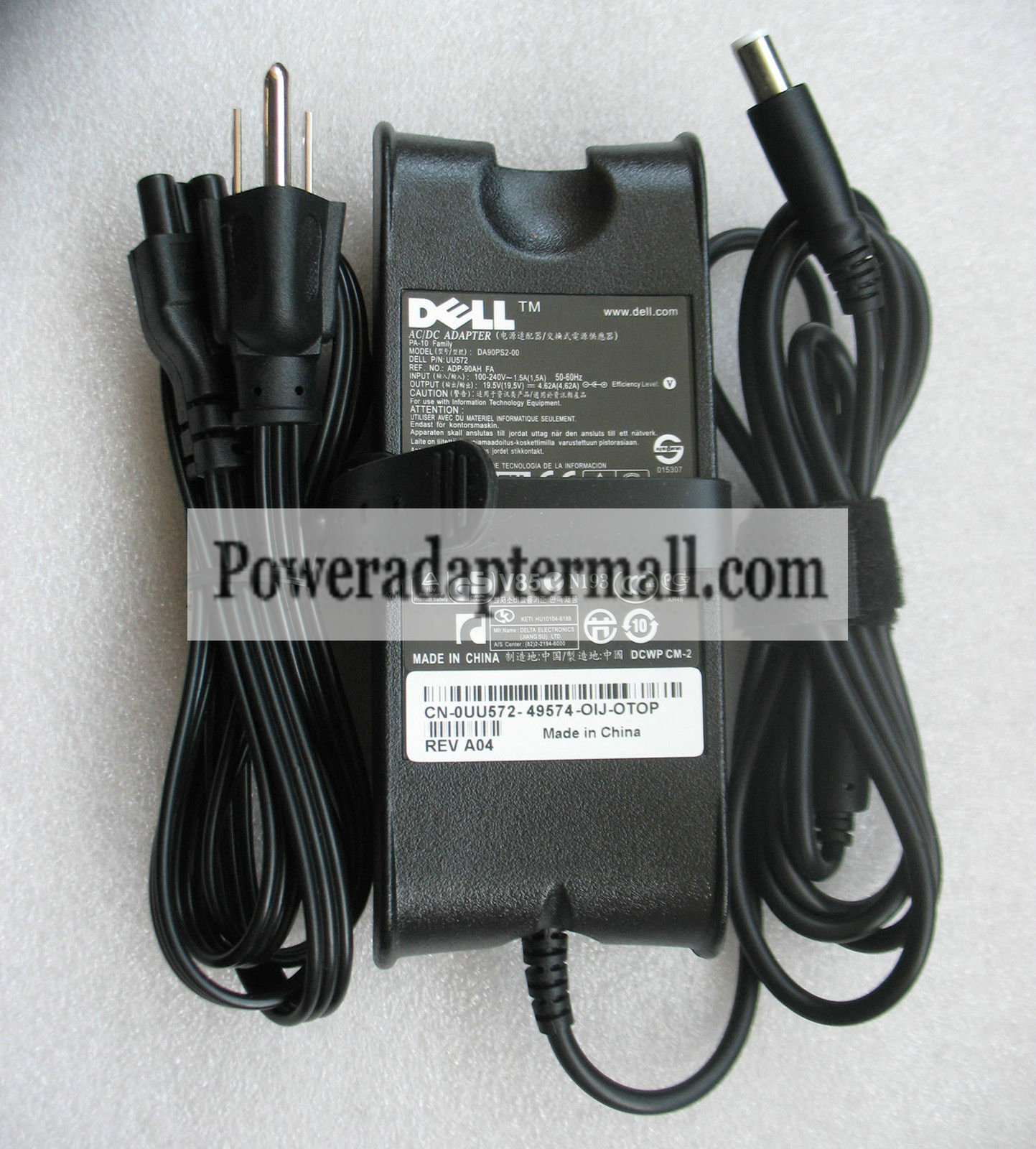 NEW Genuine 19.5V 4.62A Dell M1330 M1530 MK947 Laptop AC Adapter